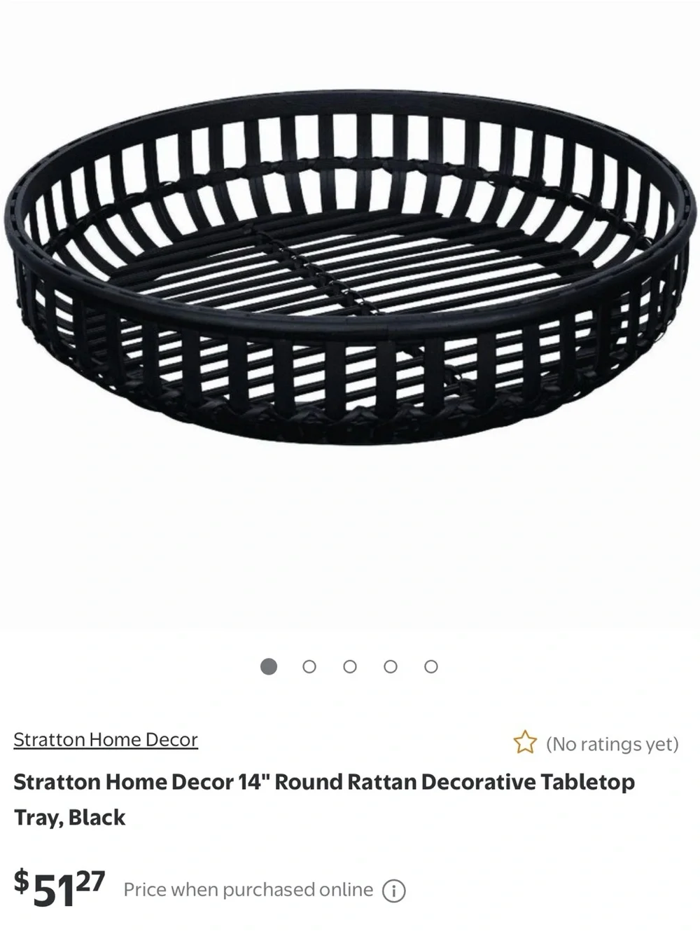 Stratton Home decor round decorative tabletop tray